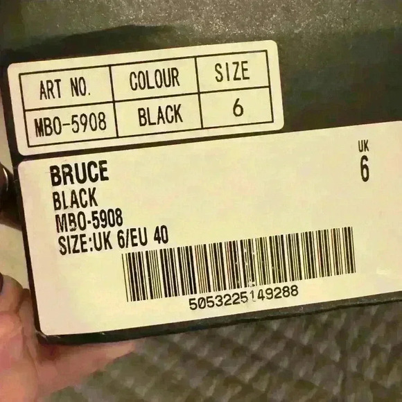 New Black Men's Cuban Heel Cowboy Boots Silver Belt concho accents - Never Worn - Picture 5 of 13